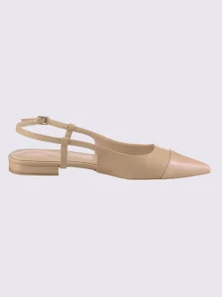 Ballerines ouvertes à l'arrière matière synthétique