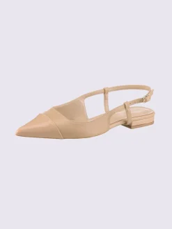 Ballerines ouvertes à l'arrière matière synthétique