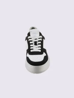 Baskets cuir de bœuf nappa et velours