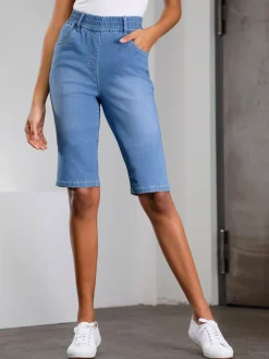 Bermuda en jean ceinture haute