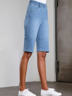 Bermuda en jean ceinture haute