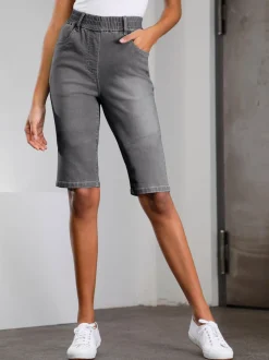 Bermuda en jean ceinture haute
