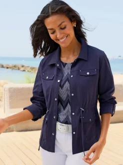 Blazer chemisier poches poitrine plaquées
