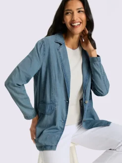 Blazer en jean denim doux