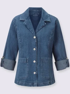 Blazer en jean qualité coton doux sur la peau