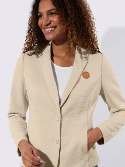 Blazer en jersey jersey interlock indéformable