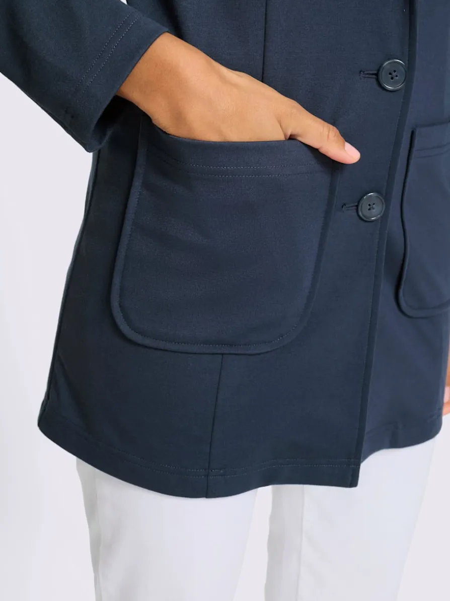 Blazer en jersey qualité jersey extensible, souple et confortable