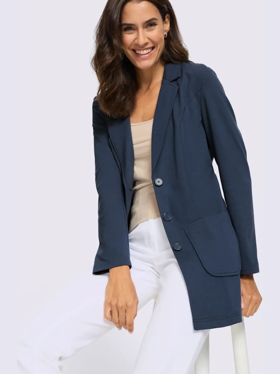 Blazer en jersey qualité jersey extensible, souple et confortable