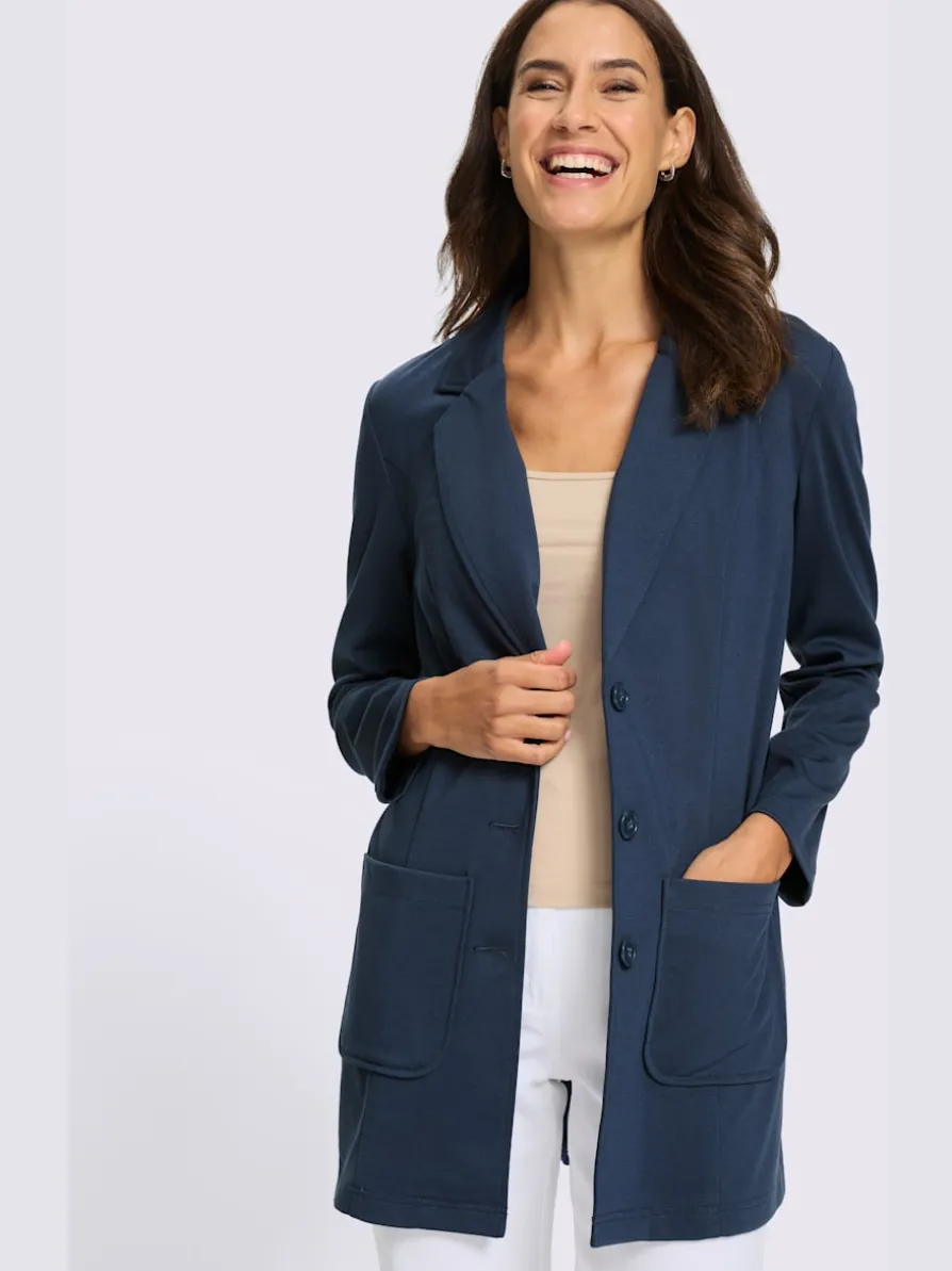 Blazer en jersey qualité jersey extensible, souple et confortable