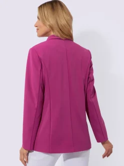 Blazer et pantalon femme uni à revers et manches longues