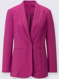 Blazer et pantalon femme uni à revers et manches longues