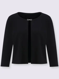 Boléro en tricot fin et viscose ECOVERO avec manches trois quart