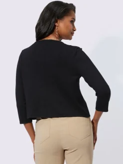 Boléro en tricot fin et viscose ECOVERO avec manches trois quart