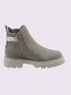 Bottines cuir velours de vache.