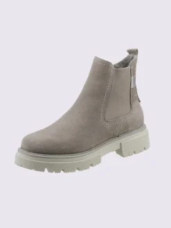 Bottines cuir velours de vache.
