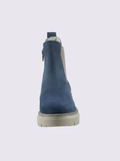 Bottines cuir velours de vache.