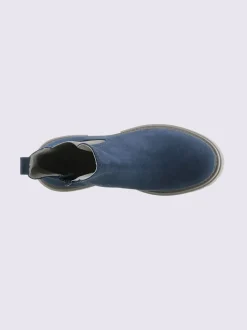 Bottines cuir velours de vache.