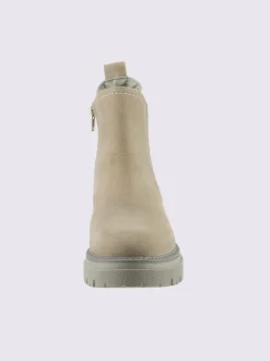 Bottines cuir velours de vache.