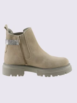 Bottines cuir velours de vache.