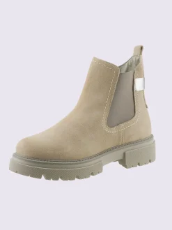 Bottines cuir velours de vache.