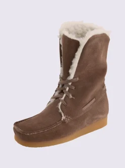 Bottines cuir velours vachette doux