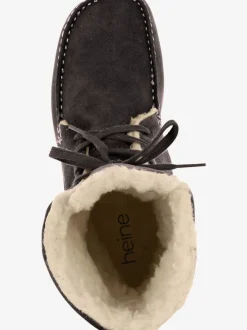 Bottines cuir velours vachette doux