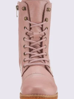 Bottines à lacets cuir nappa de vache