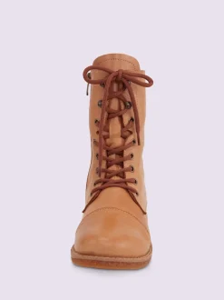 Bottines à lacets cuir nappa de vache
