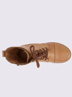 Bottines à lacets cuir nappa de vache