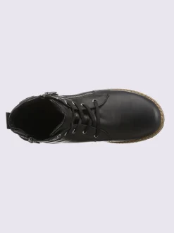 Bottines à lacets cuir nappa de vache
