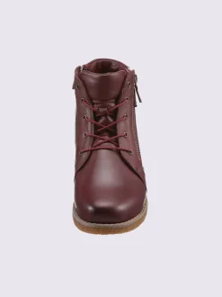 Bottines à lacets cuir nappa de vache