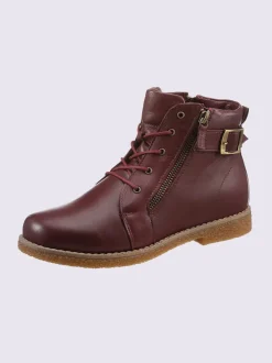 Bottines à lacets cuir nappa de vache
