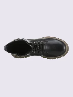 Bottines à lacets cuir nappa de vache