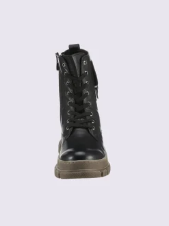 Bottines à lacets cuir nappa de vache