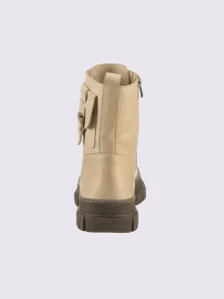 Bottines à lacets cuir nappa de vache