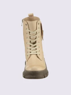 Bottines à lacets cuir nappa de vache