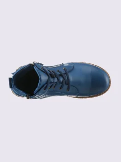 Bottines à lacets cuir nappa de vache
