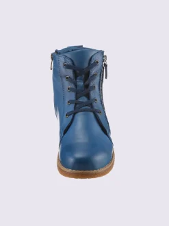 Bottines à lacets cuir nappa de vache