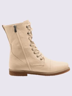 Bottines à lacets cuir nappa de vache