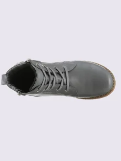 Bottines à lacets cuir nappa de vache