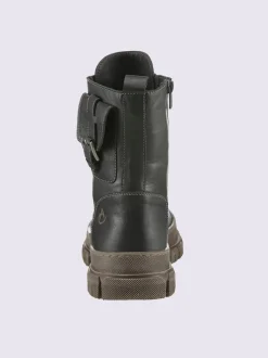 Bottines à lacets cuir nappa de vache