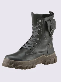 Bottines à lacets cuir nappa de vache
