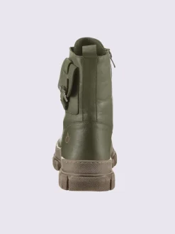 Bottines à lacets cuir nappa de vache