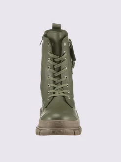 Bottines à lacets cuir nappa de vache