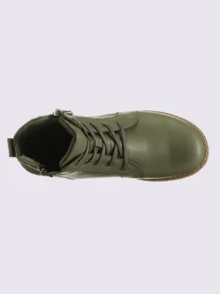 Bottines à lacets cuir nappa de vache