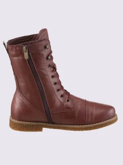 Bottines à lacets cuir nappa de vache