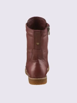 Bottines à lacets cuir nappa de vache