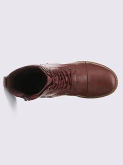 Bottines à lacets cuir nappa de vache