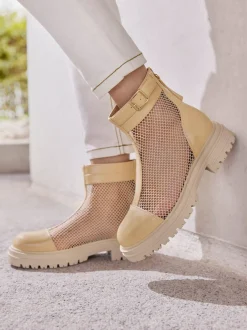 Bottines matière synthétique