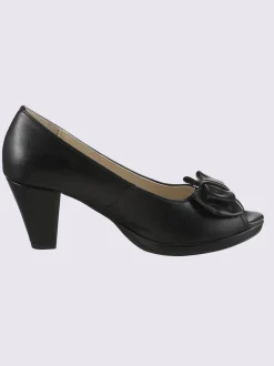 Chaussure à bout ouvert imitation cuir souple